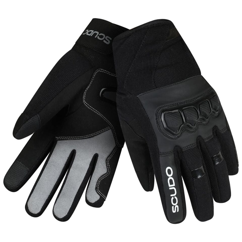 Scudo Parma Lady WP1 Waterproof Kışlık Uzun Parmak Kadın Motosiklet Eldiveni Siyah - CE EN 13594:2015 Sertifikalı