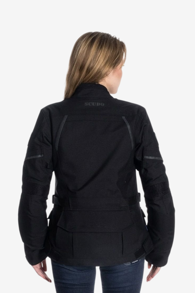 Scudo Vivaldi 4 Mevsim Kadın Motosiklet Montu - Siyah/Siyah