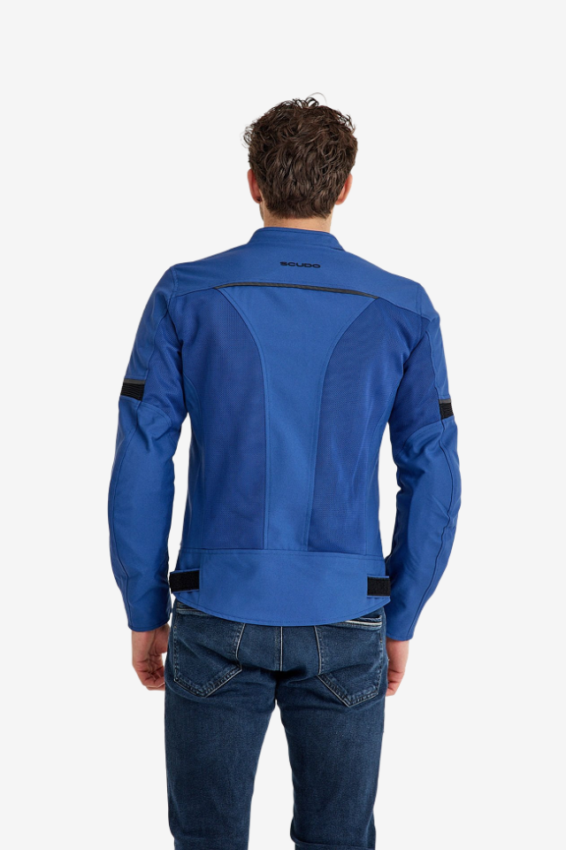 Scudo Milano Mavi Yazlık Fileli Erkek Motosiklet Montu