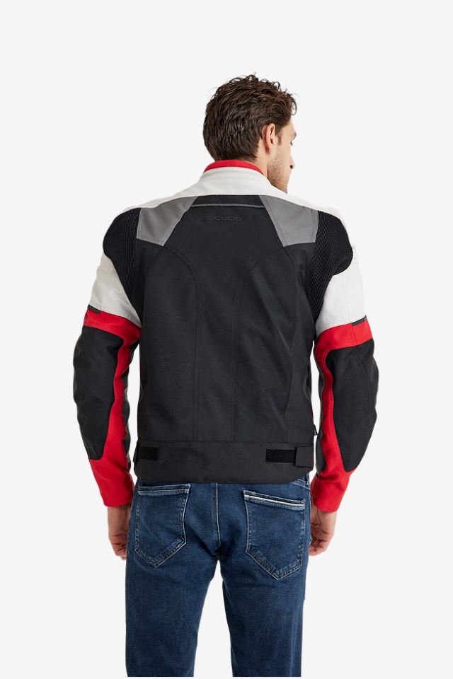 Scudo Santiago Kırmızı Yazlık Fileli Erkek Motosiklet Montu