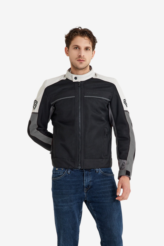 Scudo Santiago Antrasit Yazlık Fileli Erkek Motosiklet Montu