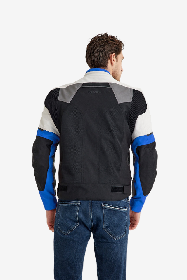 Scudo Santiago Mavi Yazlık Fileli Erkek Motosiklet Montu