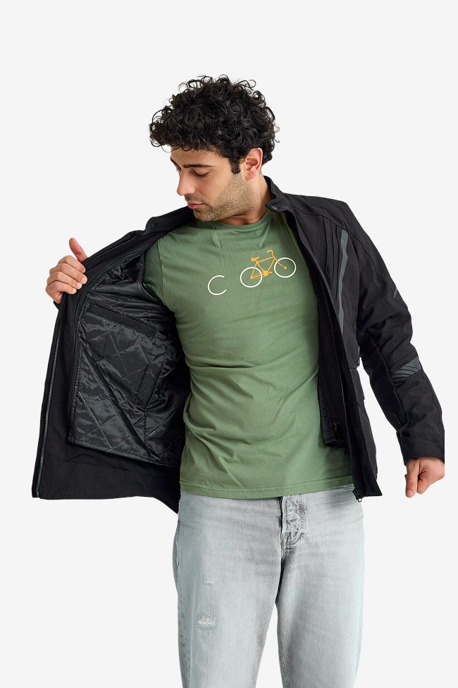 Scudo Alaska Cordura Siyah Kışlık Erkek Motosiklet Montu