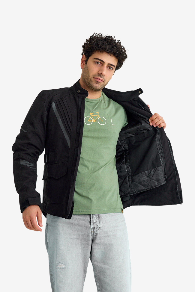 Scudo Alaska Cordura Siyah Kışlık Erkek Motosiklet Montu