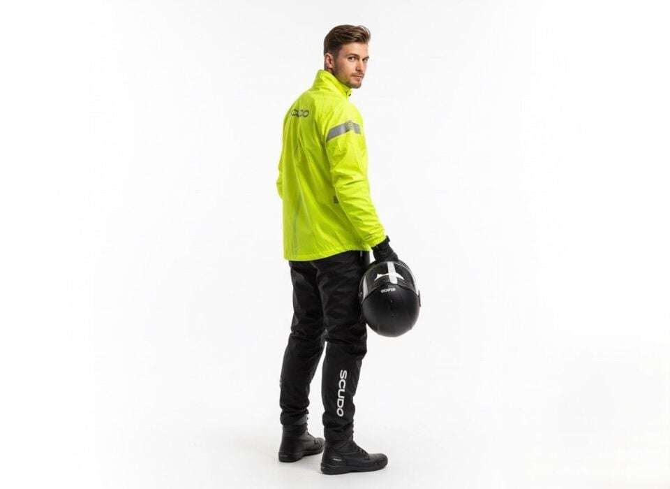 Scudo Peru Sarı Üst Motosiklet Yağmurluğu