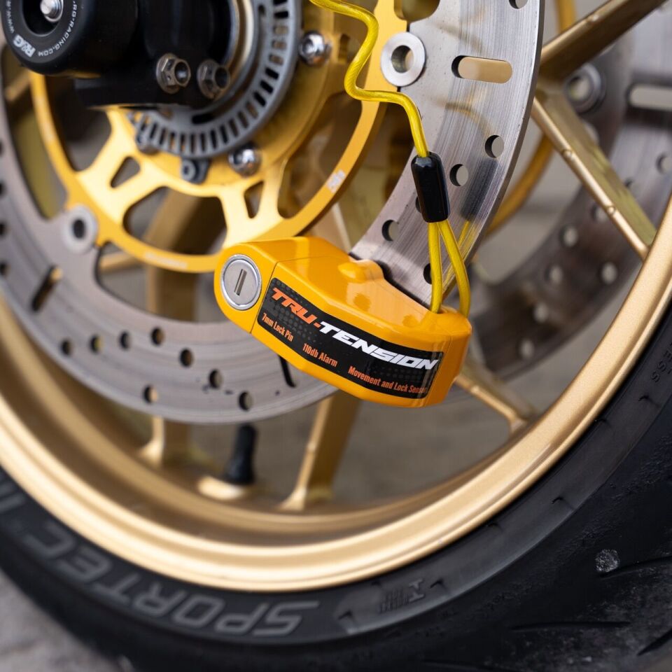 Tru-Tension M153 Motorcycle Alarm Disc Lock 110 Db Alarmlı Motosiklet Disk Kilidi