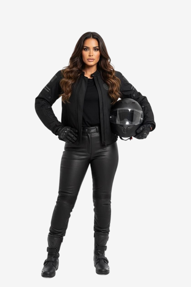 Scudo Lyon Siyah 4 Mevsim Kadın Motosiklet Montu