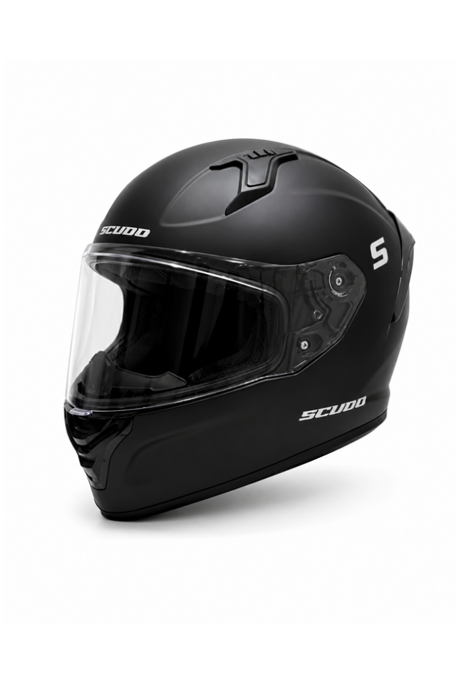 Scudo S Full Face Kapalı Motosiklet Kaskı Ece 22.06 Sertifikalı Mat Siyah