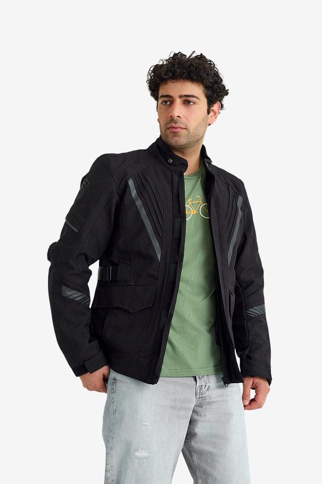 Scudo Alaska Cordura Siyah Kışlık Erkek Motosiklet Montu M